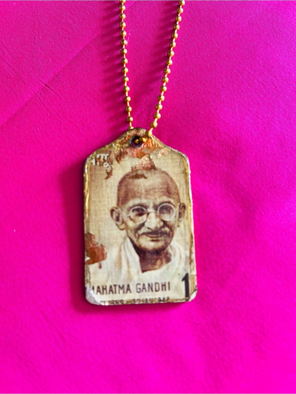 BE THE CHANGE GANDHI NECKLACE